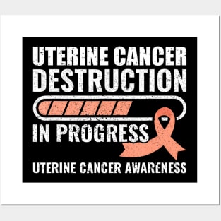 Cancer Destruction In Progress Uterine Cancer Awareness Posters and Art